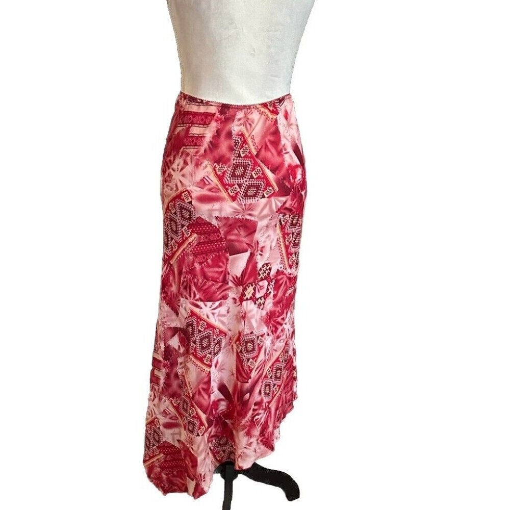 Dress U floral Print Maxi Skirt Asymmetrical Hem Fairy Ruffle Elastic Waist 16